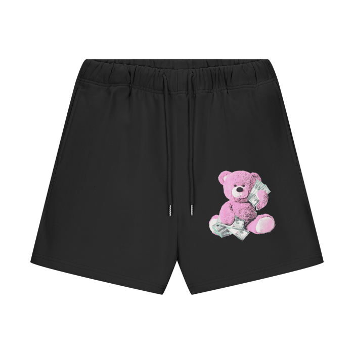 Streetwear Unisex pink teddy Fleece Loose Fit Shorts