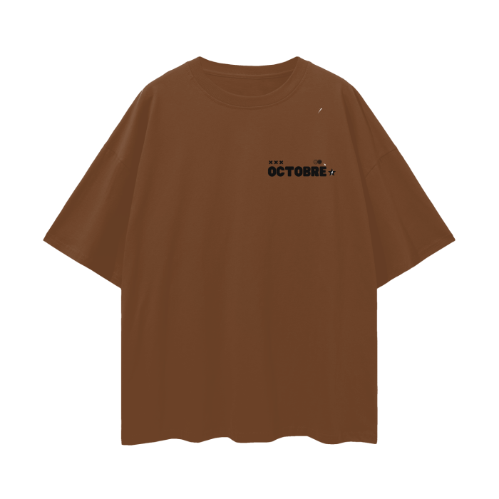 Octobre all over Tee grey/brown/white