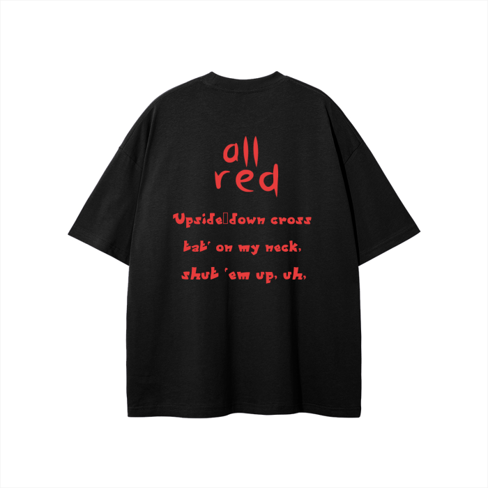 Streetwear Unisex Playboi Carti ALL RED tee