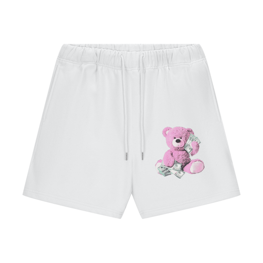 Streetwear Unisex pink teddy Fleece Loose Fit Shorts